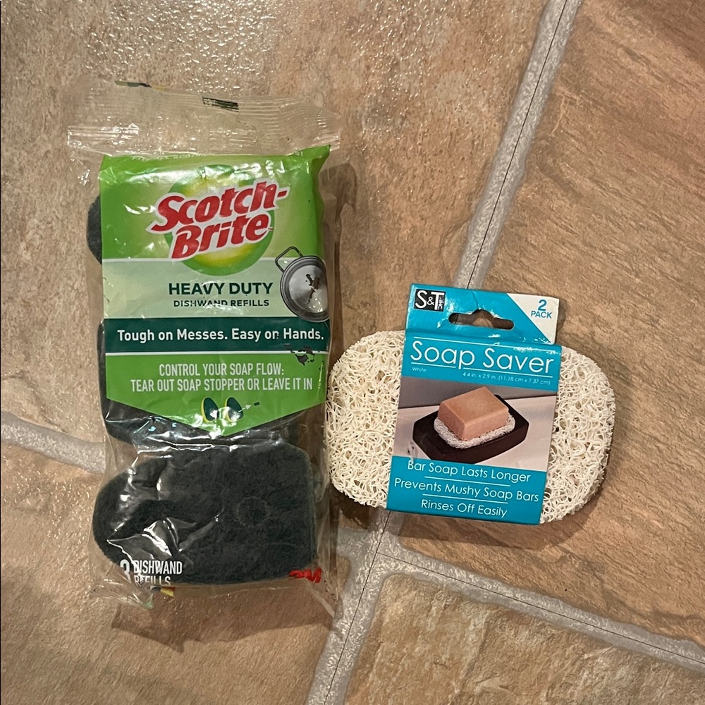 Scotch-Brite Heavy Duty Dishwand Refills and Soap Saver Set NEW